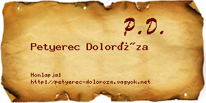 Petyerec Doloróza névjegykártya